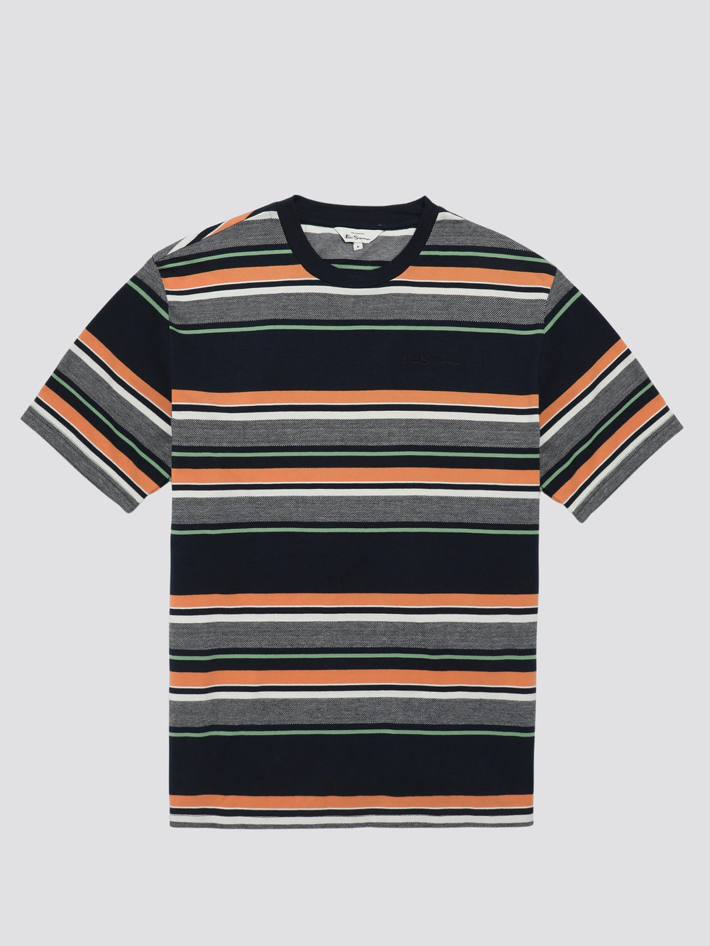 T-Shirt Ben Sherman Signature Engineered Stripe Bleu Marine | FQP-78157233